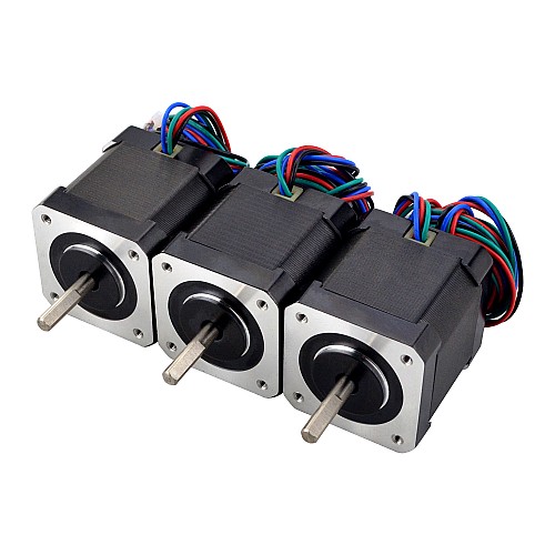 3PCS of Nema 17 Bipolar 59Ncm(83.55oz.in) 2A 42x42x48mm 4 Wires w/ 1m Cable & Connector - 3-17HS19-2004S1 | StepperOnline CA 3PCS of Nema 17 Bipolar 59Ncm(83.55oz.in) 2A 42x42x48mm 4 Wires w/ 1m Cable & Connector - 3-17HS19-2004S1 | StepperOnline CA