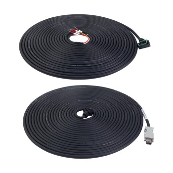 10m(393.7") Motor and Encoder Cable with Connectors Kit for A6 Series 17-bit Servo Motor