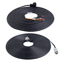 10m(393.7") Motor and Encoder Cable with Connectors Kit for A6 & A6H Series 17-bit Servo Motor