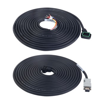 5m(196.85") Motor and Encoder Cable with Connectors Kit for A6 Series 17-bit Servo Motor with Brake