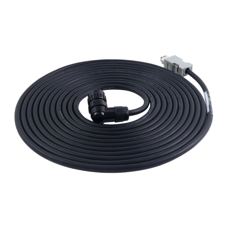 5m(196.85") Motor and Encoder Cable with Connectors Kit for A6 & A6H Series 17-bit Servo Motor with Brake - A6-5MB-5E-B | StepperOnline CA
