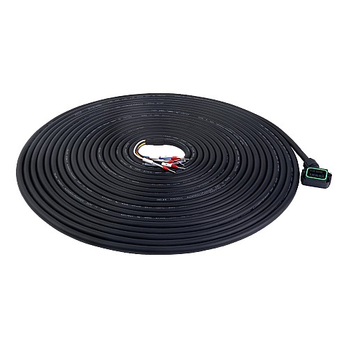 10m(393.7) Motor Cable with Connector for A6 Series 17-bit Servo Motor with Brake - AS7-C-PWB075-10.0 | StepperOnline CA