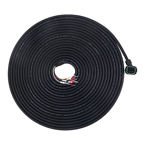 10m(393.7) Motor Cable with Connector for A6 Series 17-bit Servo Motor with Brake - AS7-C-PWB075-10.0 | StepperOnline CA