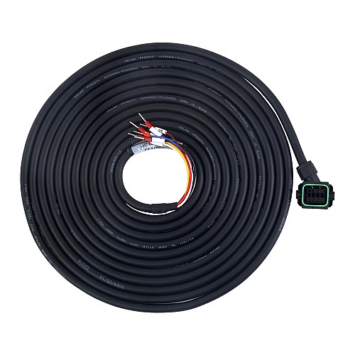 5m(196.85) Motor Cable with Connector for A6 Series 17-bit Servo Motor with Brake - AS7-C-PWB075-5.0 | StepperOnline CA 5m(196.85) Motor Cable with Connector for A6 Series 17-bit Servo Motor with Brake - AS7-C-PWB075-5.0 | StepperOnline CA