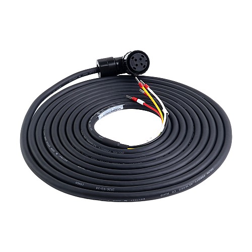 5m(196.85") Motor and Encoder Cable with Connectors Kit for A6 & A6H Series 17-bit Servo Motor - A6-5M-5E-B | StepperOnline CA