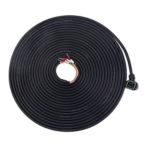 10m(393.7) Motor Cable with Connector for A6 Series 17-bit Servo Motor - AS7-C-PWR075-10.0 | StepperOnline CA 10m(393.7) Motor Cable with Connector for A6 Series 17-bit Servo Motor - AS7-C-PWR075-10.0 | StepperOnline CA