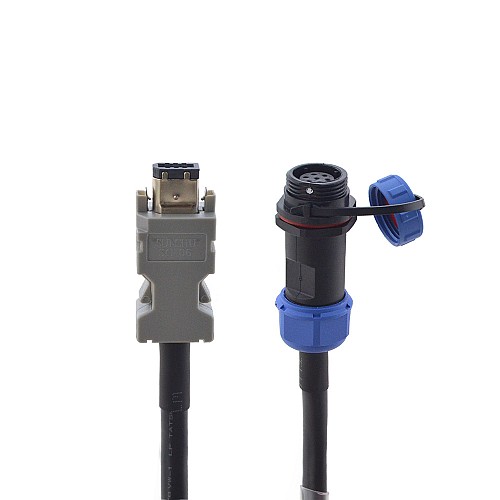 5m(196.85) Encoder Extension Cable with IP65 Aviation Connector for T6 Series 17-bit Servo Motor - CEST5M | StepperOnline CA