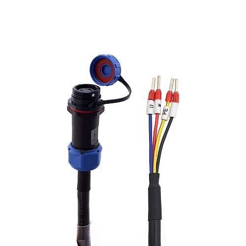 5m(196.85) 4-PIN Motor Extension Cable with IP65 Aviation Connector for T6 Series 17-bit Servo Motor - CMST5M | StepperOnline CA 5m(196.85) 4-PIN Motor Extension Cable with IP65 Aviation Connector for T6 Series 17-bit Servo Motor - CMST5M | StepperOnline CA