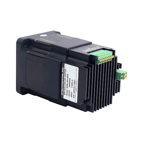 Nema 34 86x86x138mm Integrated Brushless DC Motor 200W 48V 3000RPM 0.64Nm 4.17A w/ Driver - 86IBL200-4830 | StepperOnline CA