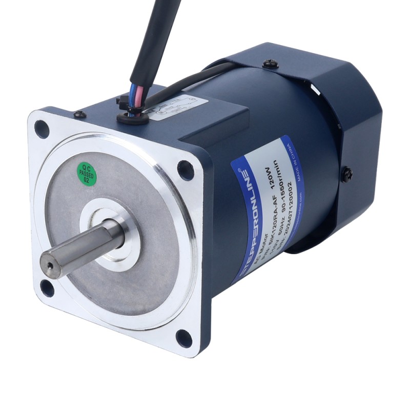 120W 110VAC 60Hz 90-1550RPM 0.72Nm(101.96oz.in) Flange 90mm Single-phase AC Variable Speed Motor - 5IK120RA-AF | StepperOnline CA