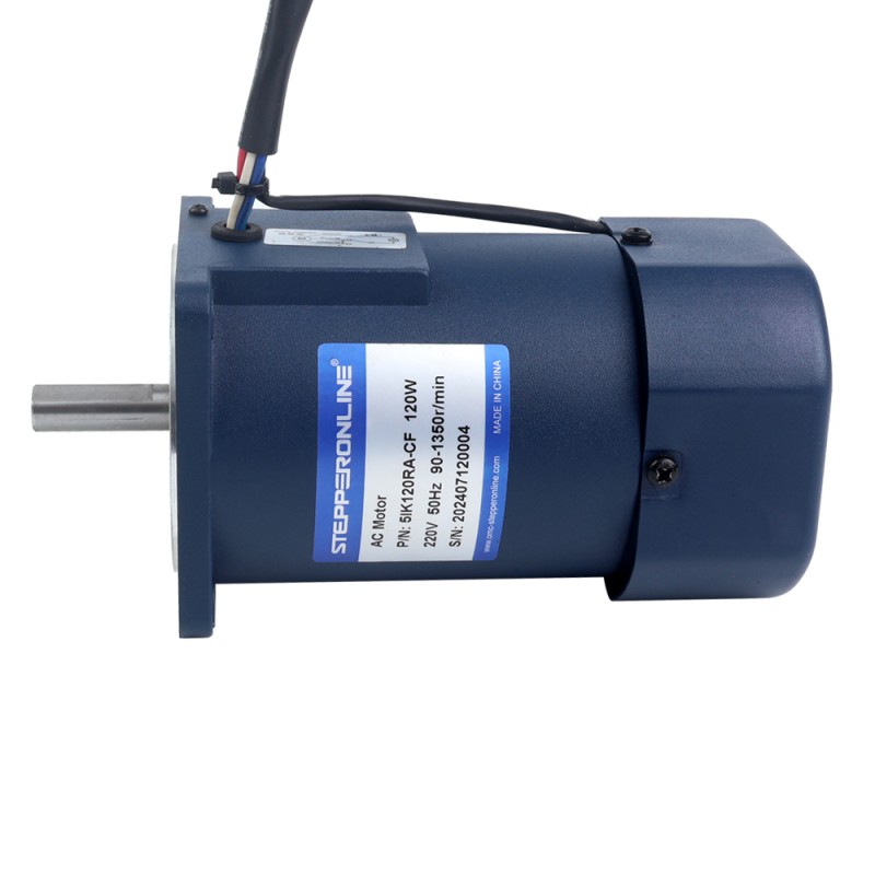 120W 220VAC 50Hz 90-1350RPM 0.90Nm(127.45oz.in) Flange 90mm Single-phase AC Variable Speed Motor - 5IK120RA-CF | StepperOnline CA