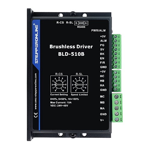 Digital Brushless DC Motor Driver 12V-48VDC Max 15.0A 400W - BLD-510B | StepperOnline CA Digital Brushless DC Motor Driver 12V-48VDC Max 15.0A 400W - BLD-510B | StepperOnline CA