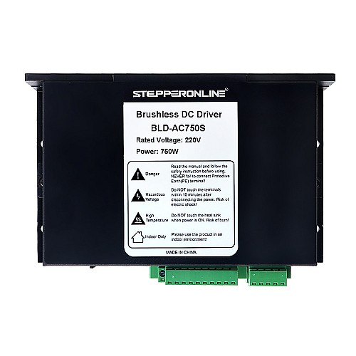 Digital Brushless DC Motor Driver 110/220VAC Max 6.0A 750W - BLD-AC750S | StepperOnline CA
