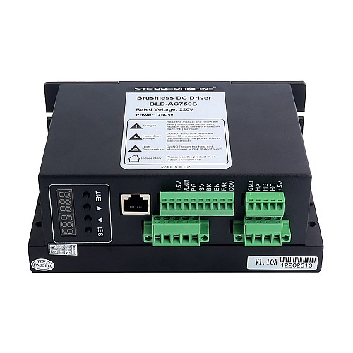 Digital Brushless DC Motor Driver 110/220VAC Max 6.0A 750W - BLD-AC750S | StepperOnline CA