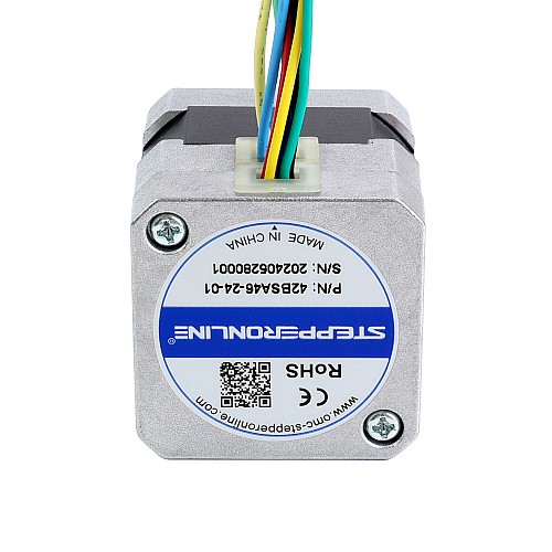 24V 3000RPM 0.08Nm 25W 1.80A 42x42x46mm Brushless DC Motor - 42BSA46-24-01 | StepperOnline CA 24V 3000RPM 0.08Nm 25W 1.80A 42x42x46mm Brushless DC Motor - 42BSA46-24-01 | StepperOnline CA