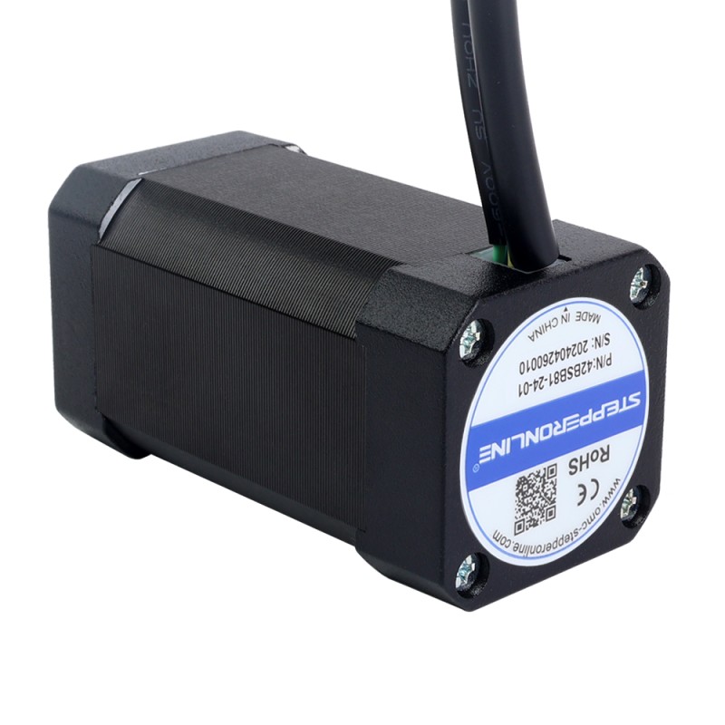 24V 3000RPM 0.19Nm 60W 3.60A 42x42x81mm Brushless DC Motor - 42BSB81-24-01 | StepperOnline CA