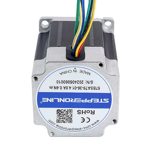 36V 3000RPM 0.4Nm 126W 4.80A 57x57x79mm Brushless DC Motor - 57BSA79-36-01 | StepperOnline CA