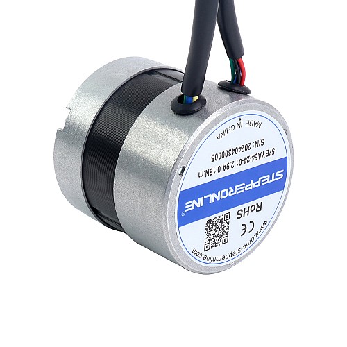 24V 3000RPM 0.16Nm 50W 2.90A Φ57x53.5mm Brushless DC Motor - 57BYA54-24-01 | StepperOnline CA