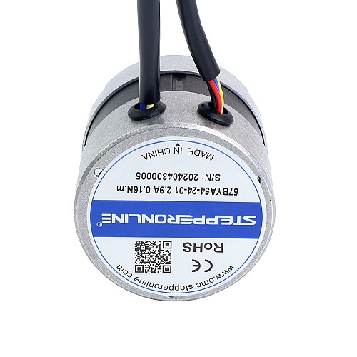 24V 3000RPM 0.16Nm 50W 2.90A Φ57x53.5mm Brushless DC Motor - 57BYA54-24-01 | StepperOnline CA