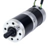 24V 101W Round Geared Brushless DC Motor 20.00Nm(2832.23oz.in) 100:1 Round Planetary Gearbox - 57BYA74-24-01-PG100 | StepperOnline CA