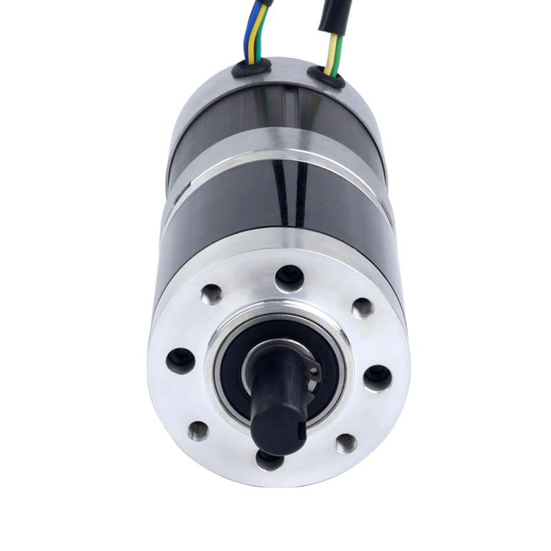 24V 101W Round Geared Brushless DC Motor 20.00Nm(2832.23oz.in) 100:1 Round Planetary Gearbox - 57BYA74-24-01-PG100 | StepperOnline CA
