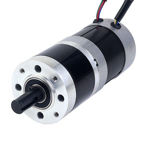 24V 101W Round Geared Brushless DC Motor 6.90Nm(977.12oz.in) 27:1 Round Planetary Gearbox - 57BYA74-24-01-PG27 | StepperOnline CA