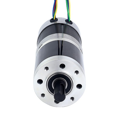 24V 101W Round Geared Brushless DC Motor 11.42Nm(1617.20oz.in) 51:1 Round Planetary Gearbox - 57BYA74-24-01-PG51 | StepperOnline CA