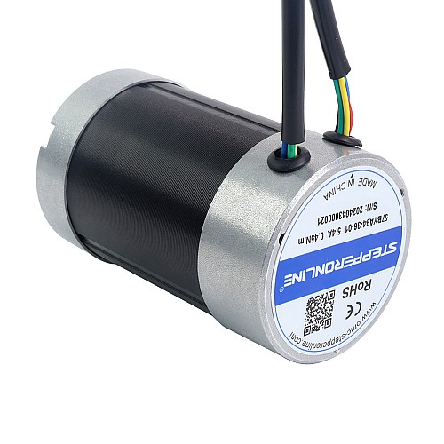 36V 3000RPM 0.45Nm 141W 5.40A Φ57x93.5mm Brushless DC Motor - 57BYA94-36-01 | StepperOnline CA