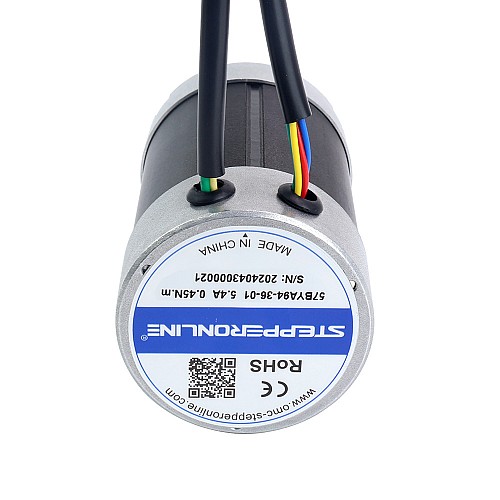 36V 3000RPM 0.45Nm 141W 5.40A Φ57x93.5mm Brushless DC Motor - 57BYA94-36-01 | StepperOnline CA