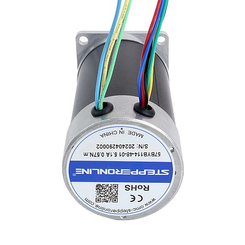 48V 3000RPM 0.57Nm 179W 5.10A 57x57x113.5mm Brushless DC Motor - 57BYB114-48-01 | StepperOnline CA 48V 3000RPM 0.57Nm 179W 5.10A 57x57x113.5mm Brushless DC Motor - 57BYB114-48-01 | StepperOnline CA