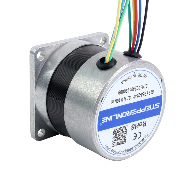 24V 3000RPM 0.16Nm 50W 3.10A 57x57x53.5mm Brushless DC Motor - 57BYB54-24-01 | StepperOnline CA