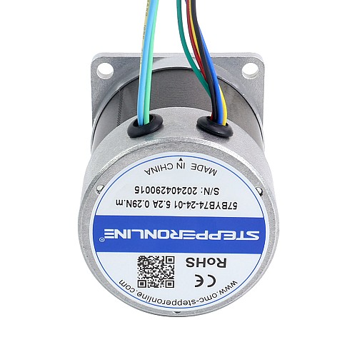 24V 3000RPM 0.29Nm 91W 5.20A 57x57x73.5mm Brushless DC Motor - 57BYB74-24-01 | StepperOnline CA 24V 3000RPM 0.29Nm 91W 5.20A 57x57x73.5mm Brushless DC Motor - 57BYB74-24-01 | StepperOnline CA