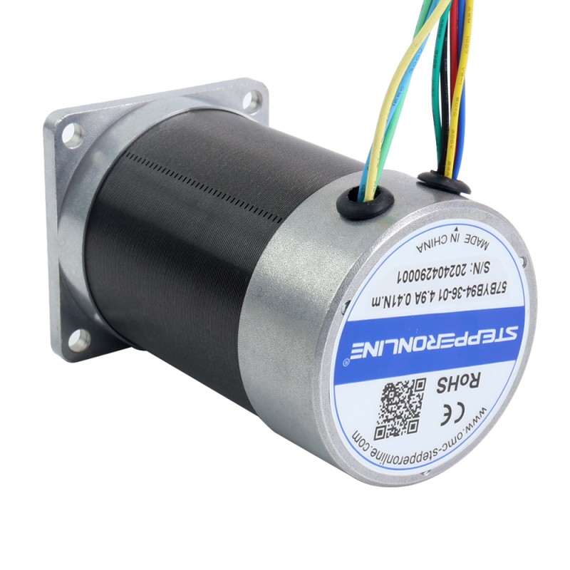 36V 3000RPM 0.41Nm 129W 4.90A 57x57x93.5mm Brushless DC Motor - 57BYB94-36-01 | StepperOnline CA