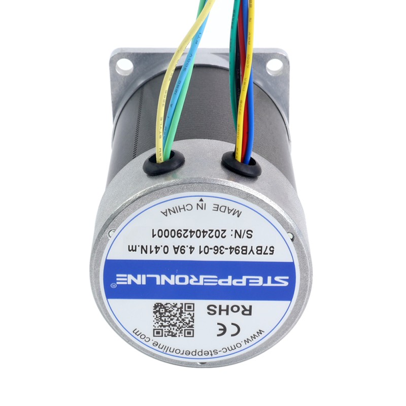 36V 3000RPM 0.41Nm 129W 4.90A 57x57x93.5mm Brushless DC Motor - 57BYB94-36-01 | StepperOnline CA