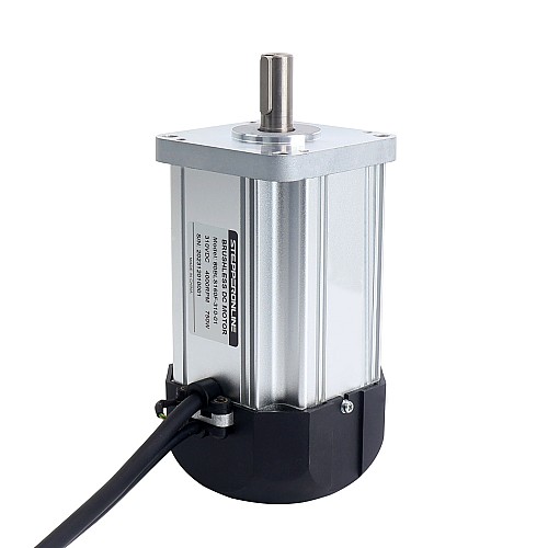 310V 4000RPM 1.8Nm 750W 3.0A Square 80x80x159mm Brushless DC Motor w/ Radiator Fan - 80BLS160F-310-01 | StepperOnline CA
