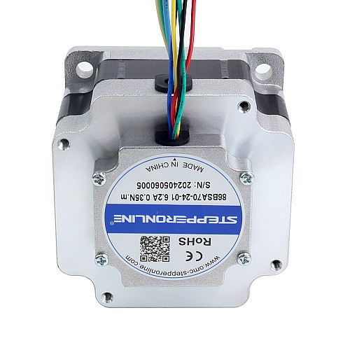 24V 3000RPM 0.35Nm 110W 6.20A 86x86x70mm Brushless DC Motor - 86BSA70-24-01 | StepperOnline CA