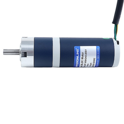 24V 30W 120RPM Geared Brushless DC Motor 1.90Nm(269.06oz.in) 25:1 Planetary Gearbox - M42B30-24P-30S/G42-25S1 | StepperOnline CA