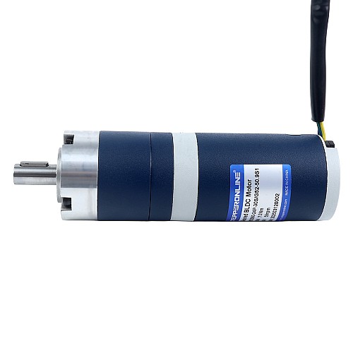 24V 60W 58.9RPM Geared Brushless DC Motor 7.00Nm(991.28oz.in) 50.9:1 Planetary Gearbox - M52B60-24P-30S/G52-50.9S1 | StepperOnline CA