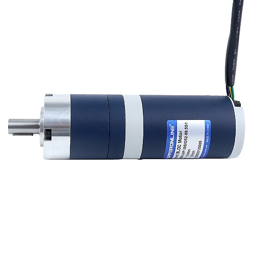 24V 60W 30.1RPM Geared Brushless DC Motor 13.80Nm(1954.24oz.in) 99.5:1 Planetary Gearbox - M52B60-24P-30S/G52-99.5S1 | StepperOnline CA