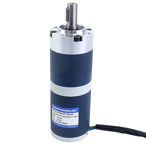 24V 90W 41.9RPM Geared Brushless DC Motor 14.90Nm(2110.01oz.in) 71.5:1 Planetary Gearbox - M62B90-24P-30S/G62-71.5S1 | StepperOnline CA