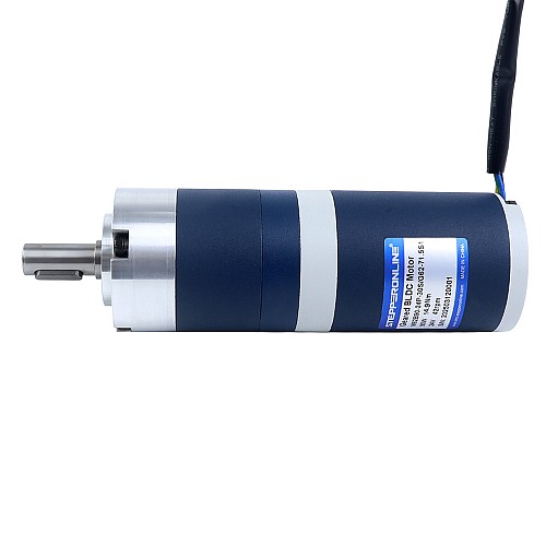 24V 90W 41.9RPM Geared Brushless DC Motor 14.90Nm(2110.01oz.in) 71.5:1 Planetary Gearbox - M62B90-24P-30S/G62-71.5S1 | StepperOnline CA