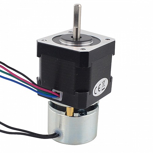 Nema 17 Stepper 0.45Nm(64oz.in) w/ Brake Friction Torque 0.25Nm(35.4oz.in) - 17HS16-2004D-B025 | StepperOnline CA