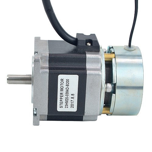Nema 23 Stepper 0.9Nm(127.43oz.in) w/ Brake Friction Torque 2.0Nm(283oz.in) - 23HM20-0384D-B200 | StepperOnline CA