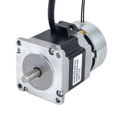 Nema 23 Stepper 0.9Nm(127.43oz.in) w/ Brake Friction Torque 2.0Nm(283oz.in) - 23HM20-0384D-B200 | StepperOnline CA