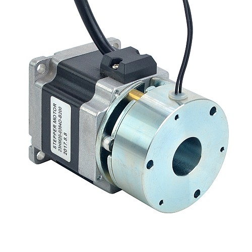 Nema 23 Stepper 0.9Nm(127.43oz.in) w/ Brake Friction Torque 2.0Nm(283oz.in) - 23HM20-0384D-B200 | StepperOnline CA