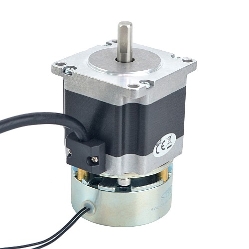 Nema 23 Stepper 0.9Nm(127.43oz.in) w/ Brake Friction Torque 2.0Nm(283oz.in) - 23HM20-0384D-B200 | StepperOnline CA