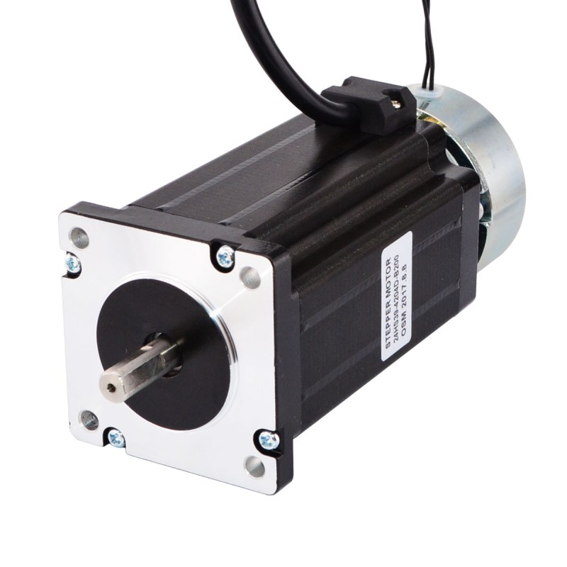 Nema 24 Stepper 4.0Nm(566 oz.in) w/ Brake Friction Torque 2.0Nm(283oz.in) - 24HS39-4204D-B200 | StepperOnline CA