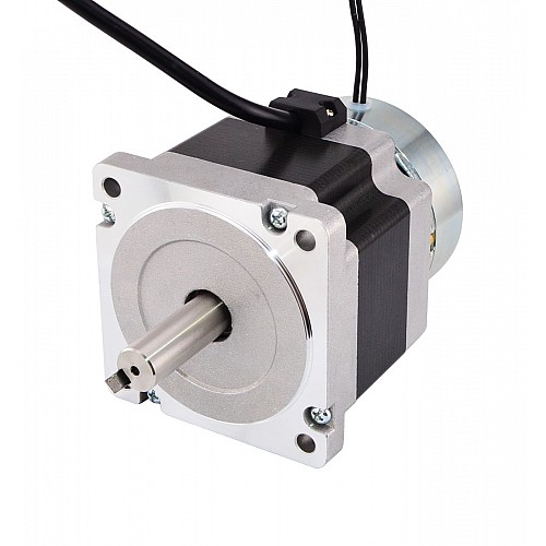 Nema 34 Stepper 3.4Nm(481.5oz.in) w/ Brake Friction Torque 4.0Nm(566oz.in) - 34HS27-4004D-B400 | StepperOnline CA