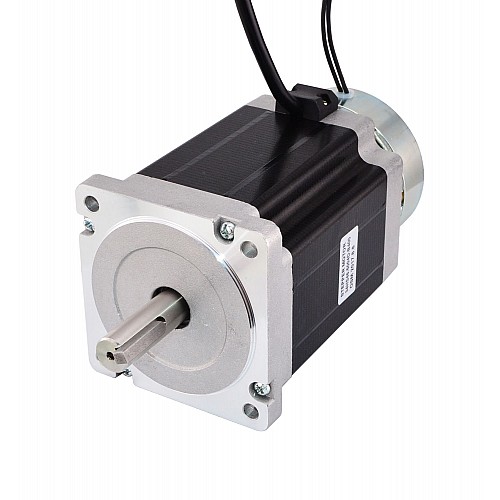 Nema 34 Stepper 8.5Nm(1204oz.in) w/ Brake Friction Torque 4.0Nm(566oz.in) - 34HS46-5004D-B400 | StepperOnline CA