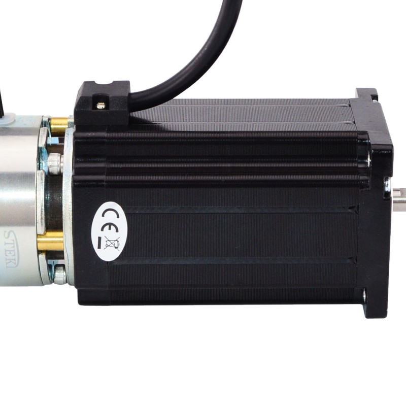 Nema 24 Stepper 4.0Nm(566 oz.in) w/ Brake Friction Torque 2.0Nm(283oz.in) - 24HS39-4204D-B200 | StepperOnline CA